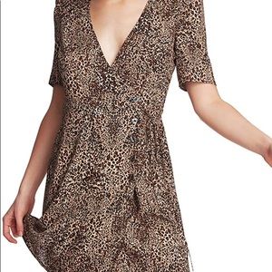 1. STATE Asymmetrical Button Front Leopard Dress Size 2 (NWT)